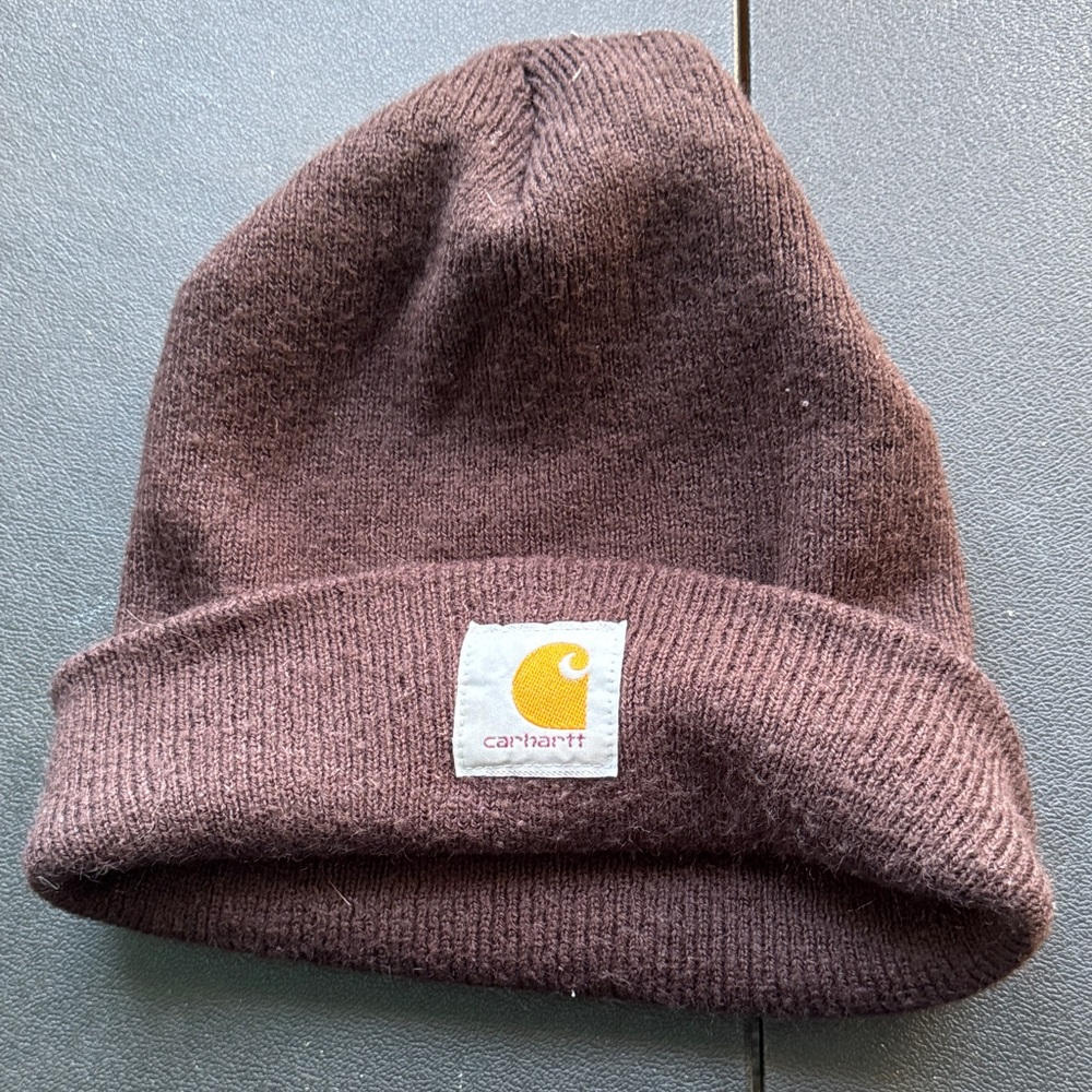 Carhartt Dark Brown Knit Beanie